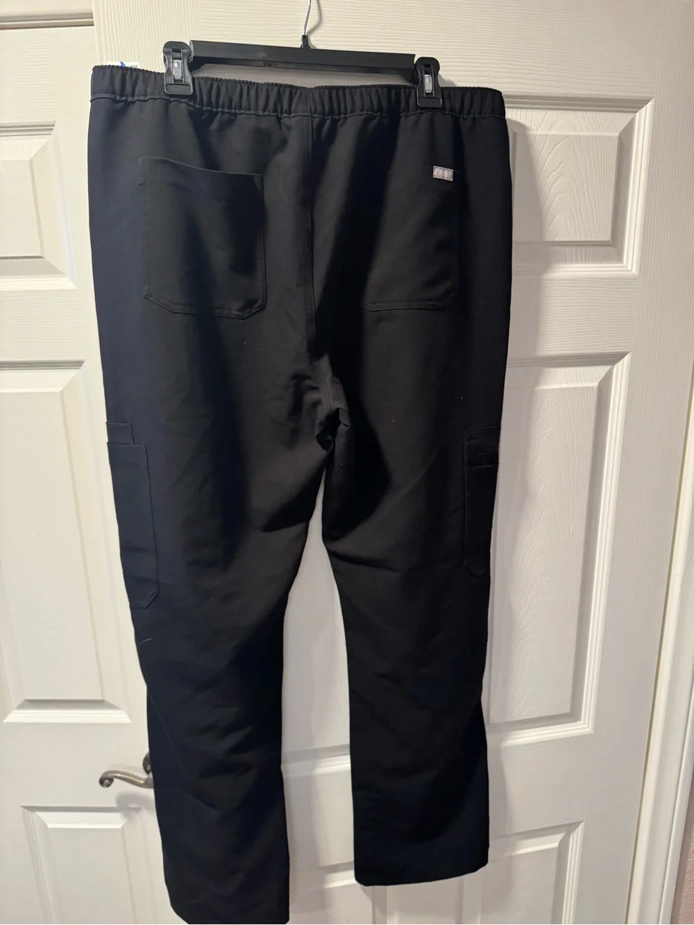 Figs Men's Black Cairo Scrub Pants with Gray Drawstring